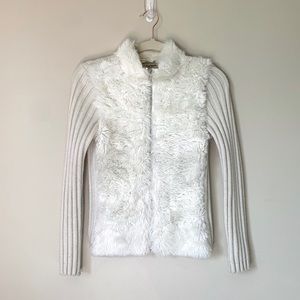 Free People Faux fur zip up